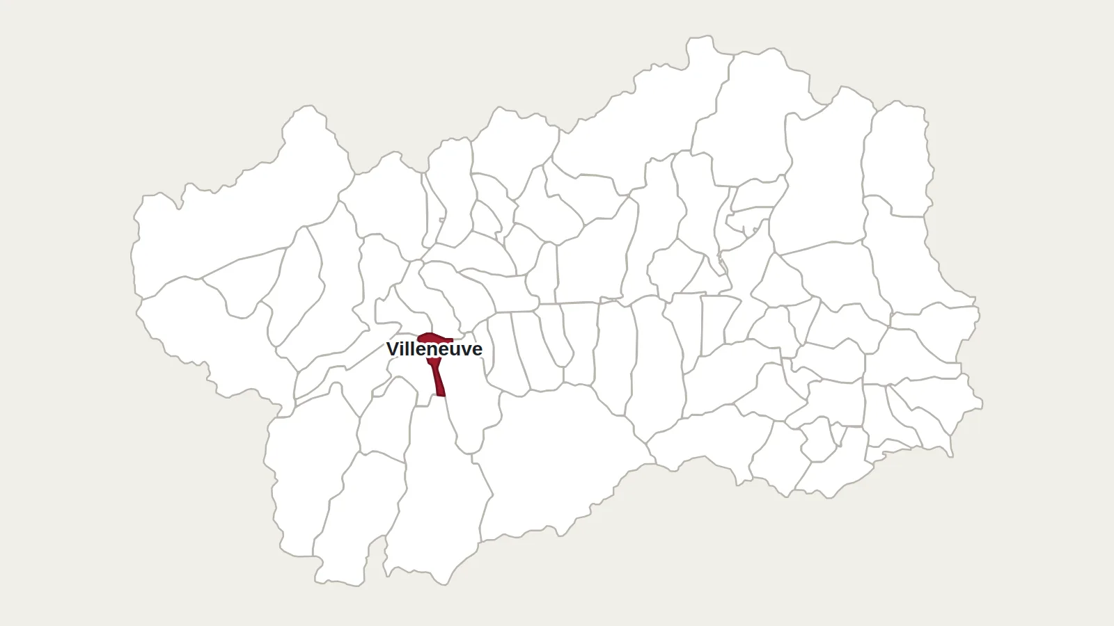 Carte de la Vallée d’Aoste : Villeneuve