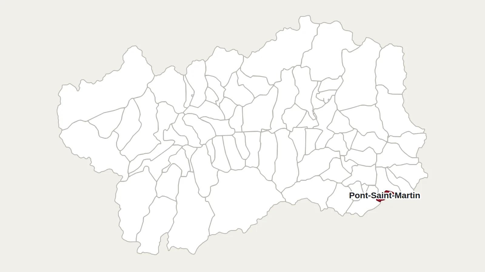 Carte de la Vallée d’Aoste : Pont-Saint-Martin