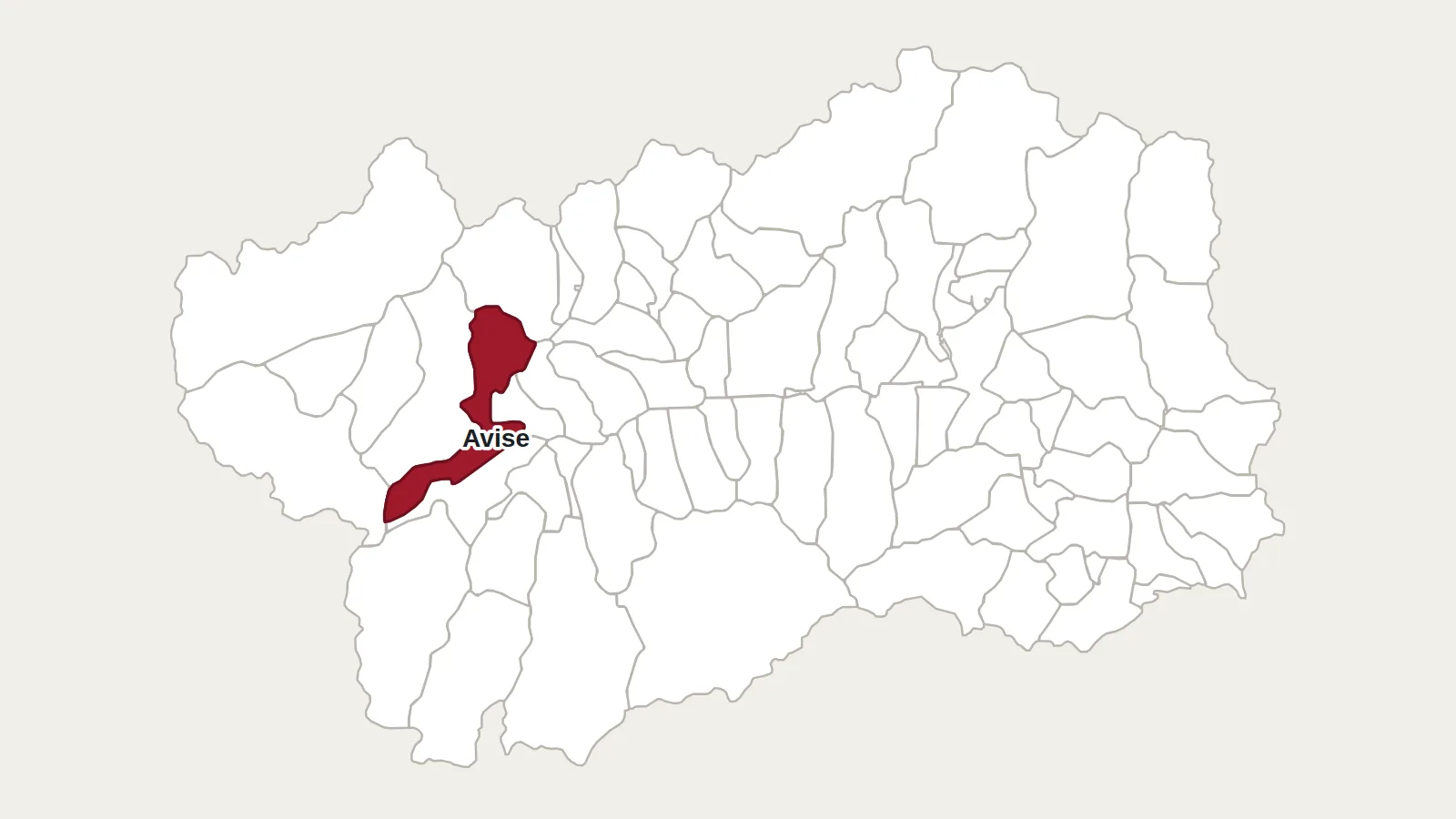 Carte de la Vallée d’Aoste : Avise