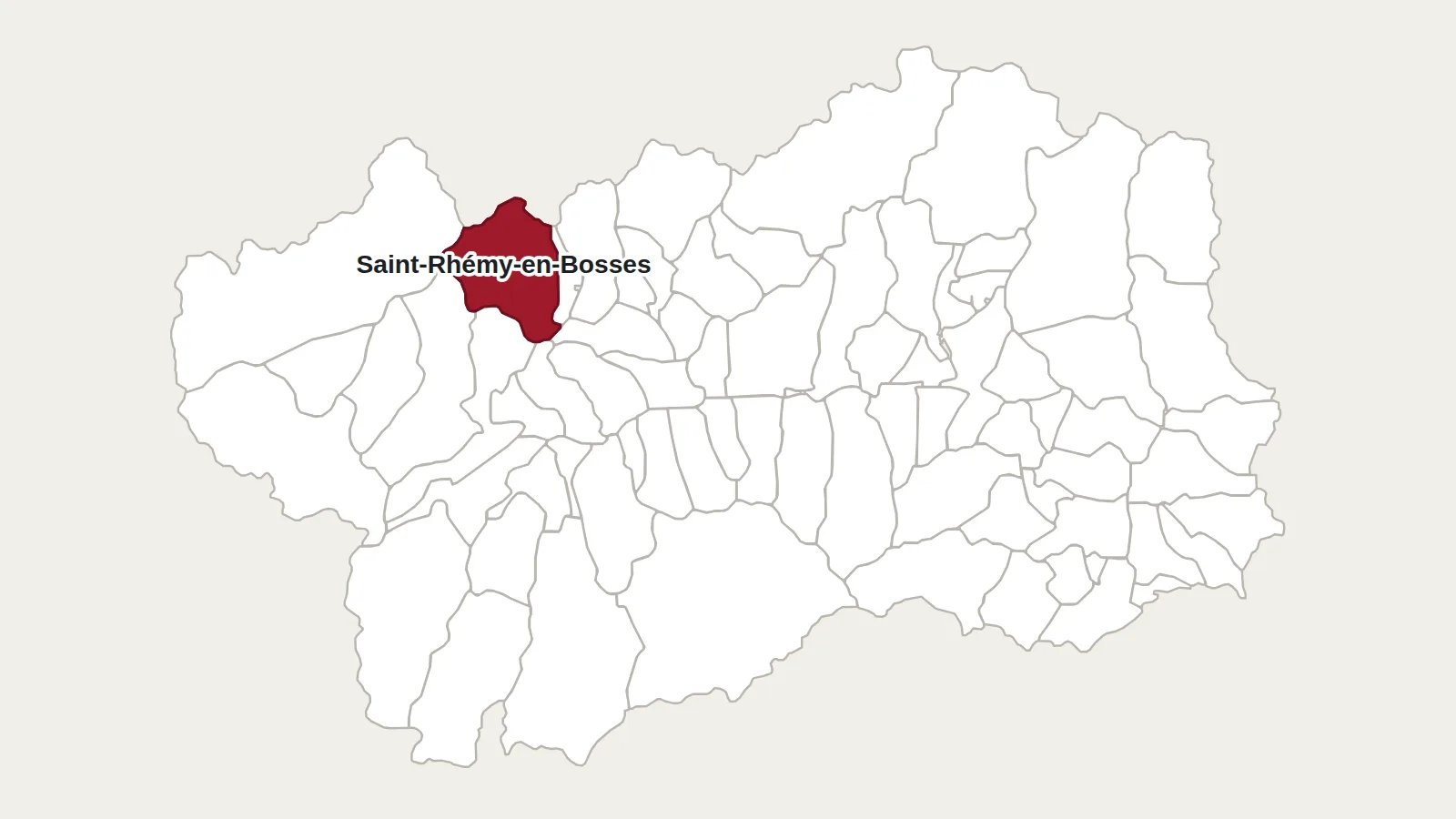 Carte de la Vallée d’Aoste : Saint-Rhémy-en-Bosses