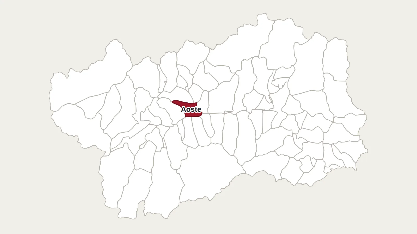 Carte de la Vallée d’Aoste : Aoste