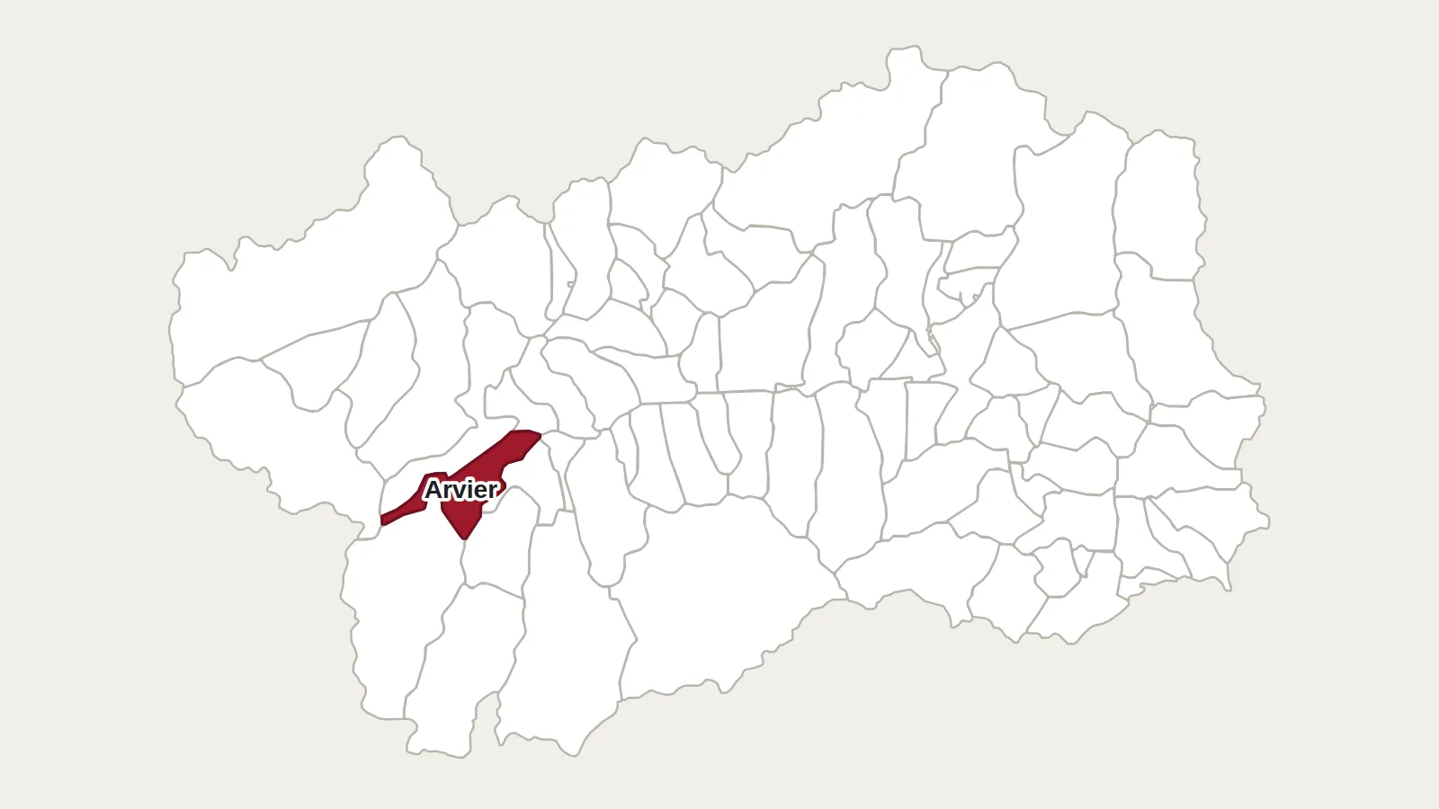 Carte de la Vallée d’Aoste : Arvier