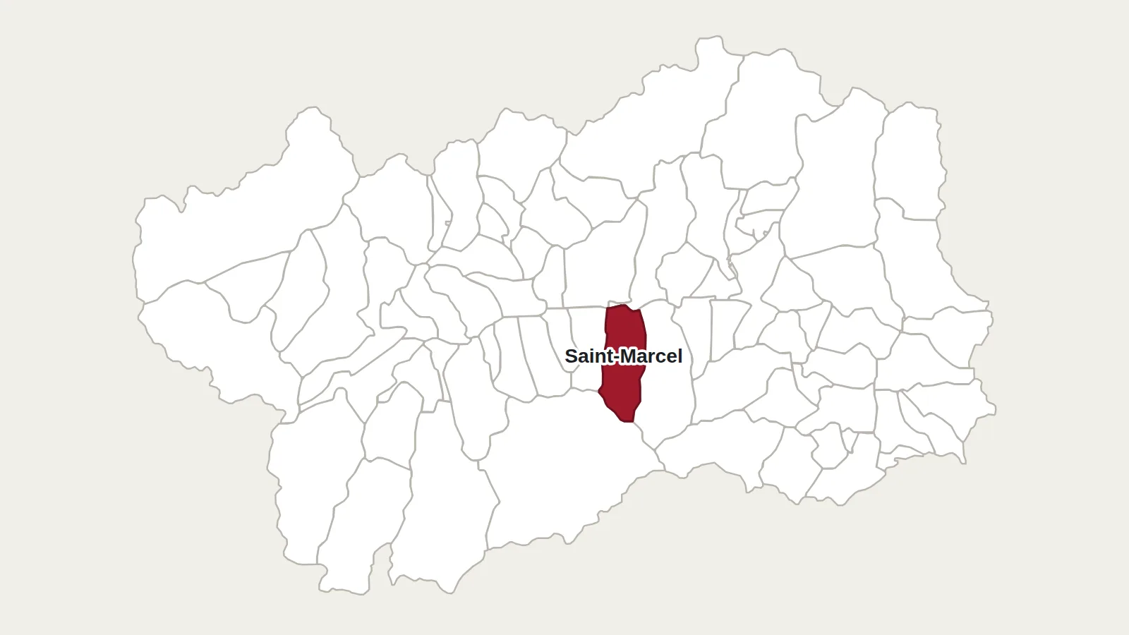 Carte de la Vallée d’Aoste : Saint-Marcel