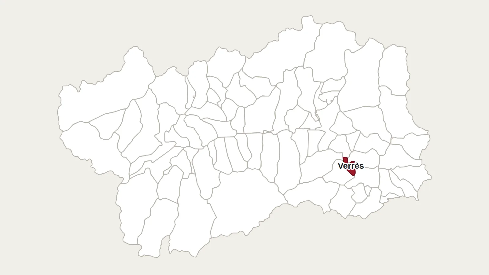 Carte de la Vallée d’Aoste : Verrès