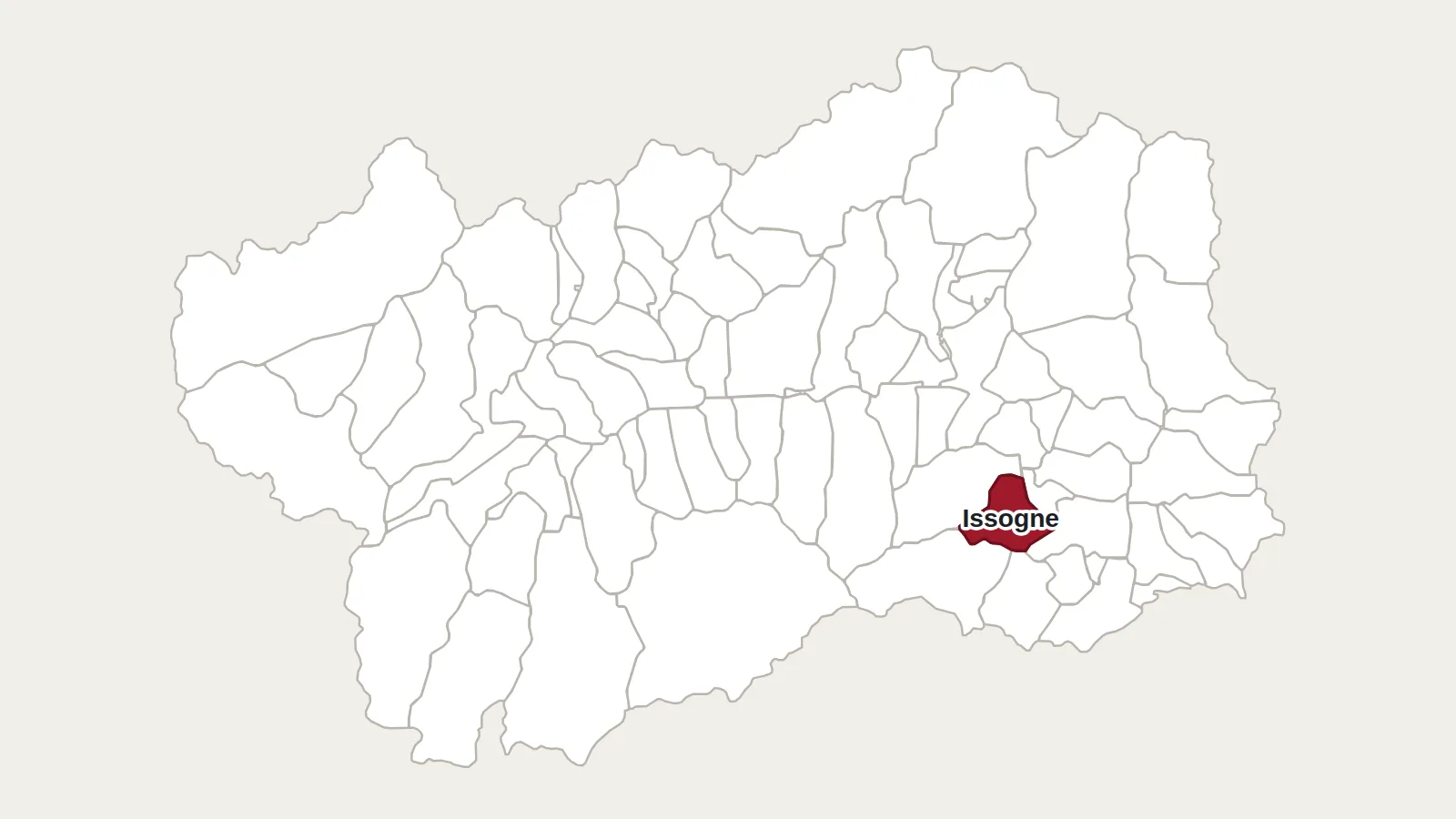 Carte de la Vallée d’Aoste : Issogne