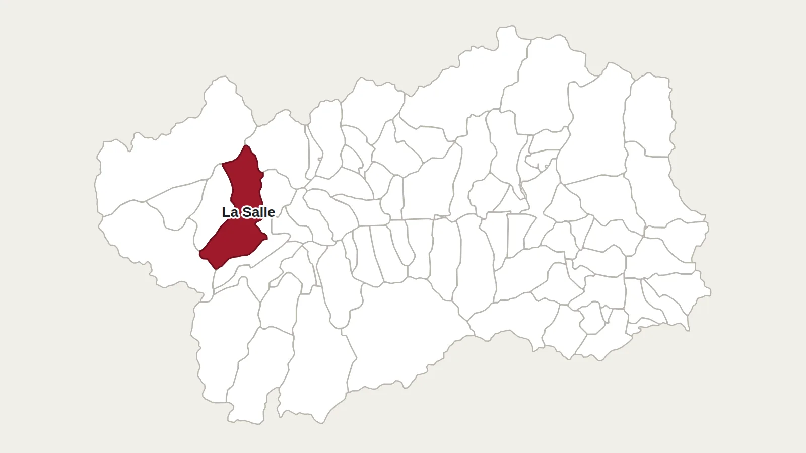 Carte de la Vallée d’Aoste : La Salle