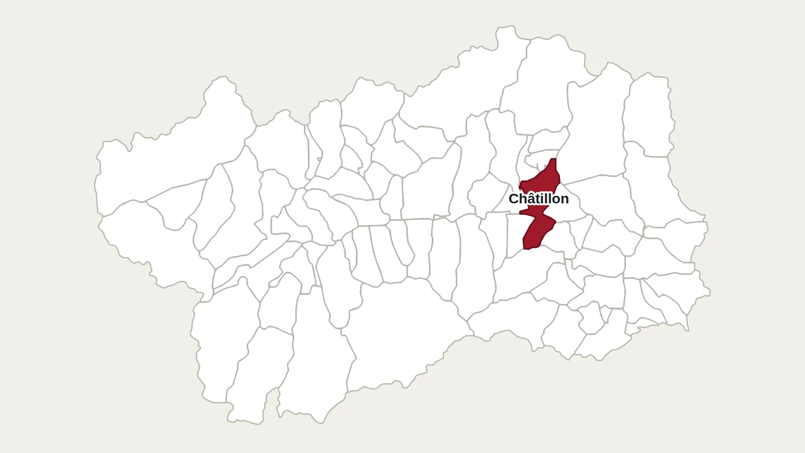 Carte de la Vallée d’Aoste : Châtillon