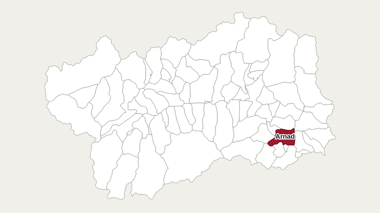 Carte de la Vallée d’Aoste : Arnad