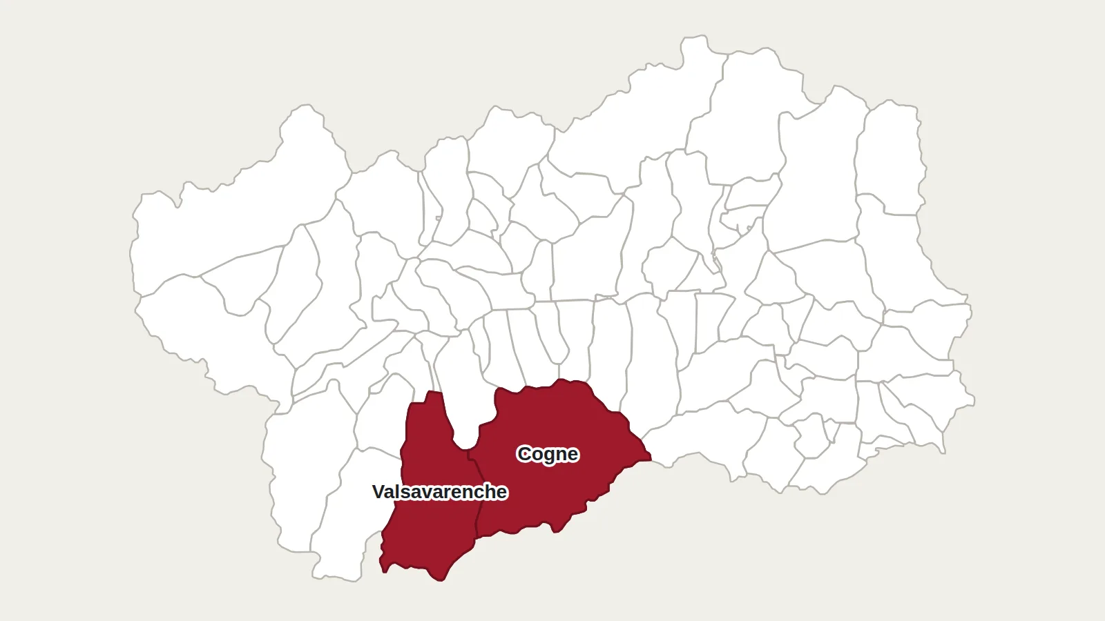 Carte de la Vallée d’Aoste : Le Grand Paradis