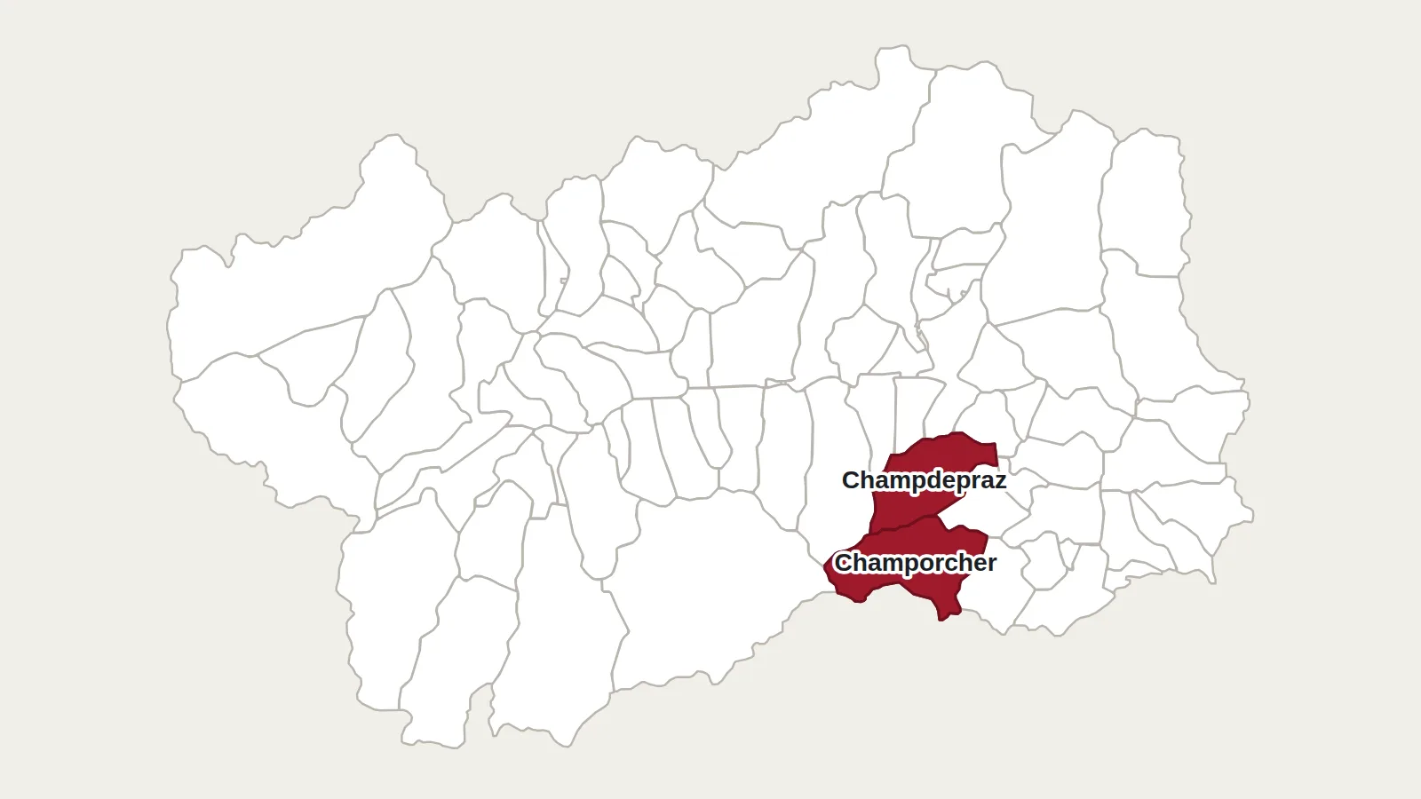 Carte de la Vallée d’Aoste : Le Mont Avic