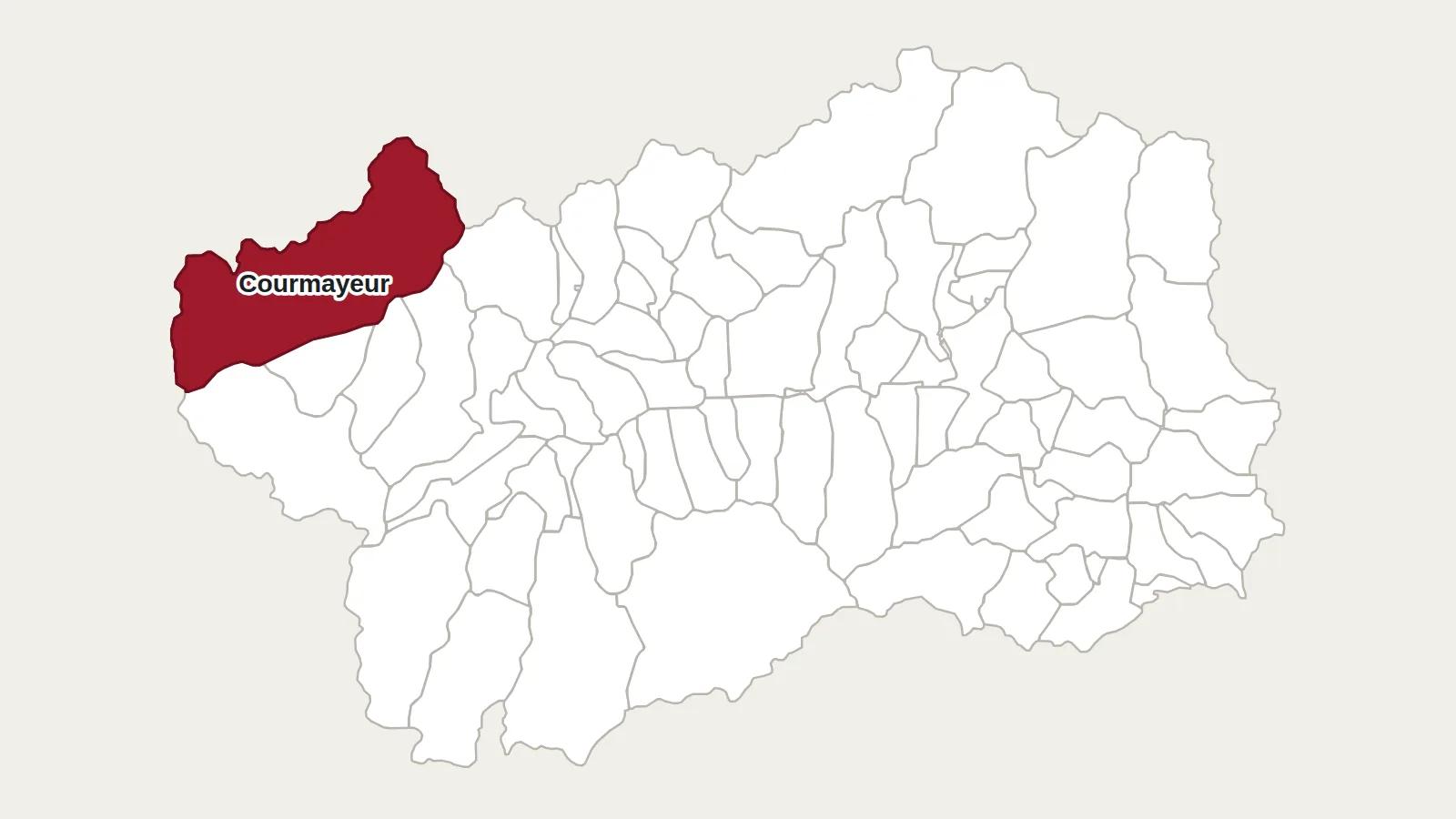 Carte de la Vallée d’Aoste : Le Mont Dolent