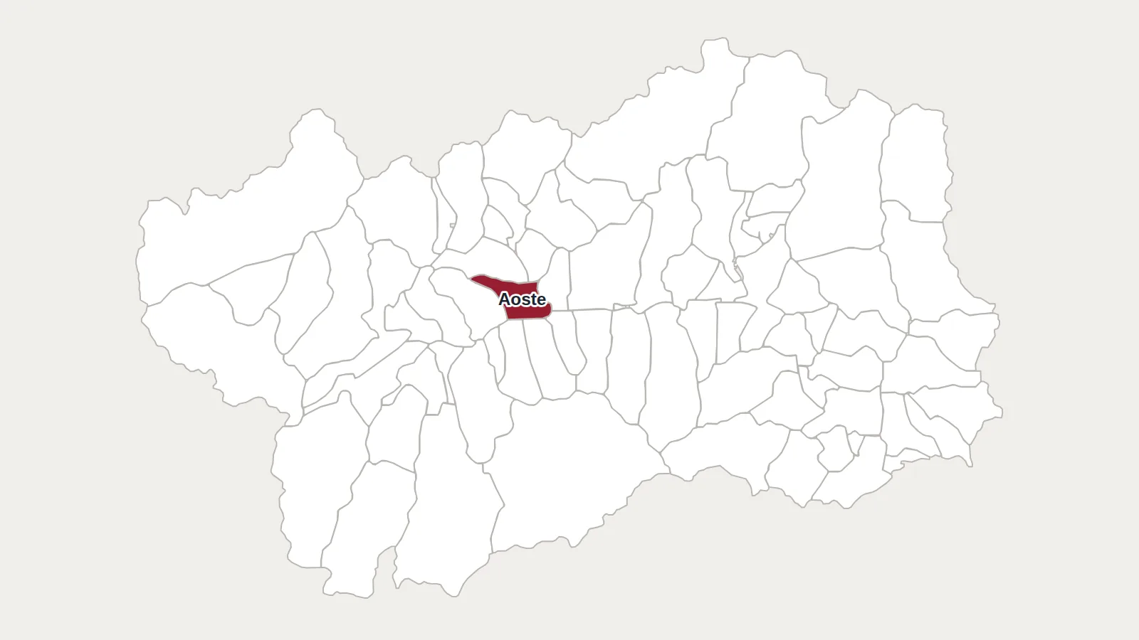 Carte de la Vallée d’Aoste : Aoste