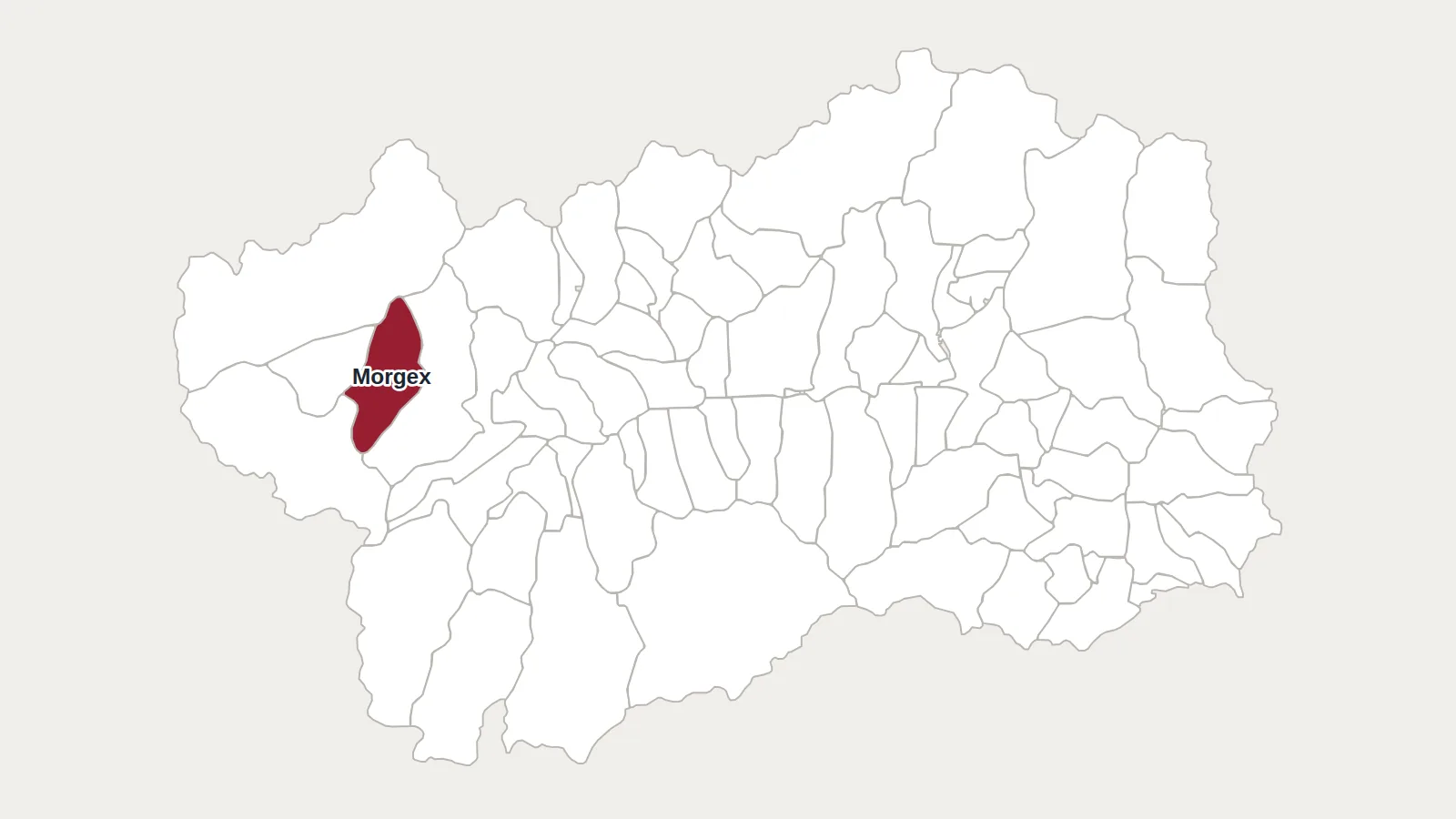 Carte de la Vallée d’Aoste : Morgex