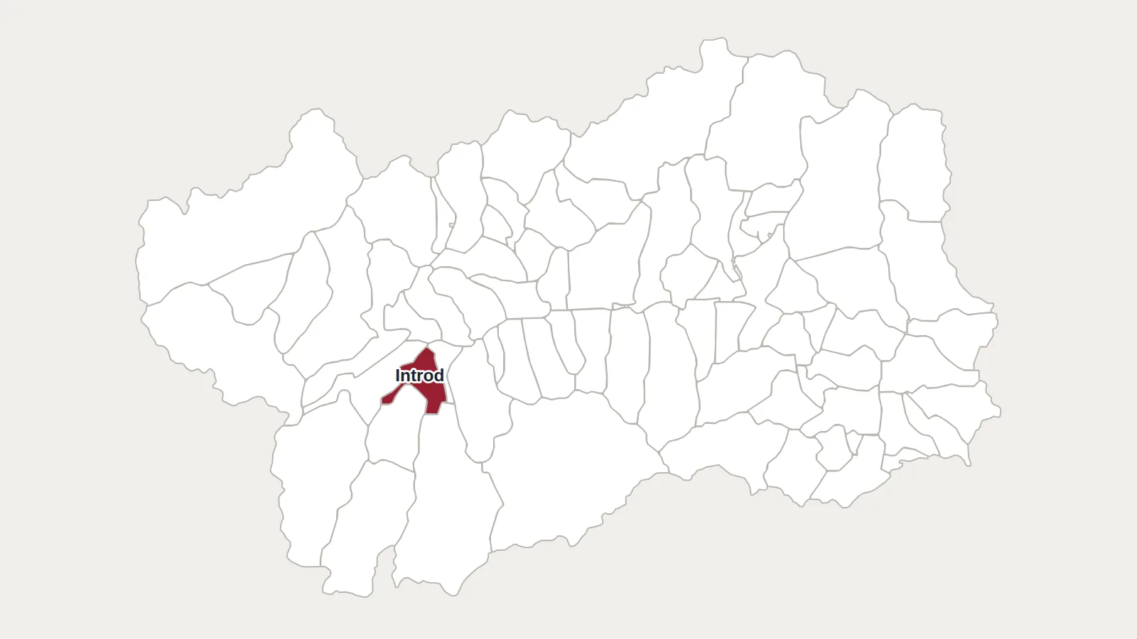 Carte de la Vallée d’Aoste : Introd