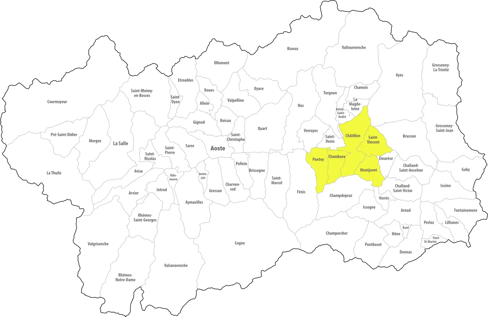 Map of the production area : Fumin DOC
