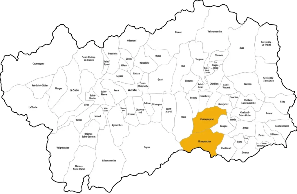General map of Mont Avic Nature Park